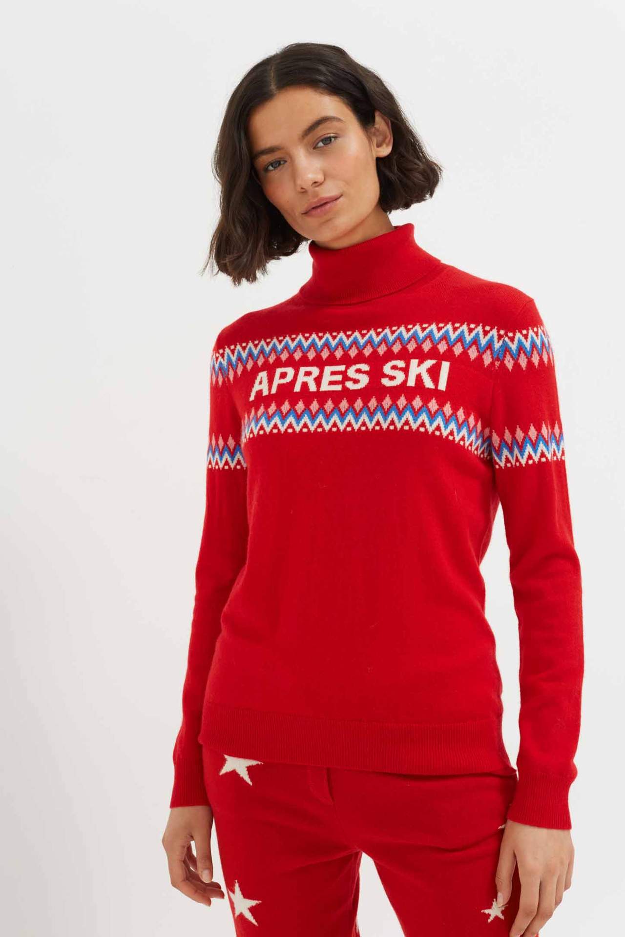 Apres Ski Fair Isle Sweater, Red/Multi