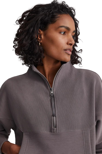 Acadia Half Zip, Deep Charcoal – O2 Life